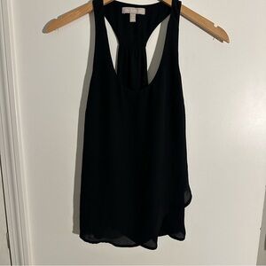 Banana Republic Ruffled Black Sleeveless Top